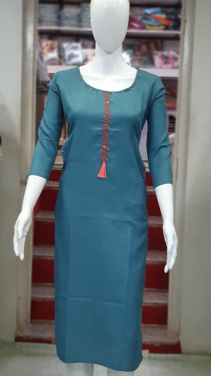 Ff Pocket Fancy Ethnic Wear Cotton Printed Kurti Collection